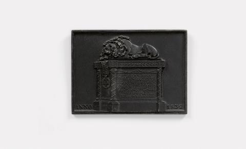  Königliche Eisengießerei Berlin - A cast iron New Year's plaque inscribed "ANNO 1832"