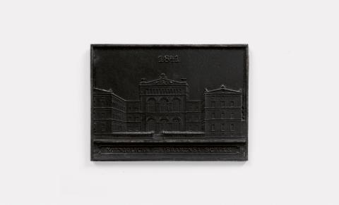  Königliche Eisengießerei Berlin - A cast iron New Year's plaque inscribed "1841 KOENIGLICHE TIERARZNEI SCHULE"