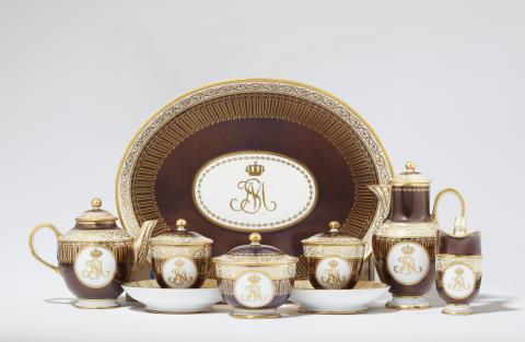  Imperial Porcelain Manufacture St. Petersburg - A St. Petersburg porcelain tête à tête made for a princess