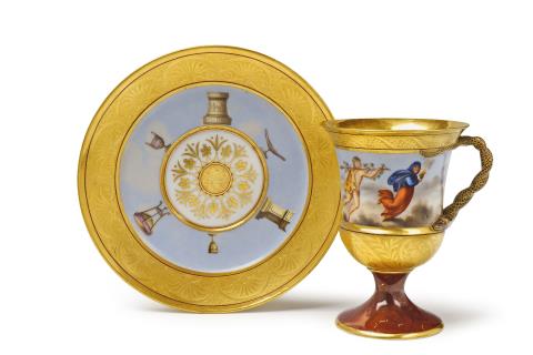Königliche Porzellanmanufaktur Berlin KPM - A Berlin KPM porcelain cup with allegories of the four seasons