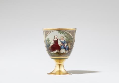 Eduard Bendemann - An important Berlin KPM porcelain vase with reproductions of paintings