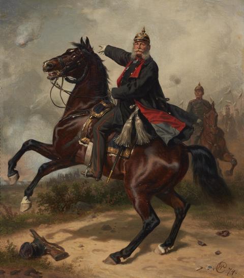 Wilhelm Camphausen - Emperor Wilhelm I on horseback