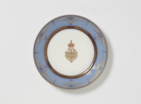  Sèvres - A Sèvres porcelain plate from the dinner service for Crown Prince Wilhelm and Princess Royal Victoria