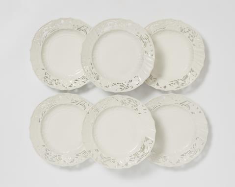 Königliche Porzellanmanufaktur Berlin KPM - Six Berlin KPM porcelain dessert plates