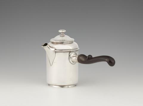 Carl David Schrödel - A Dresden silver hot milk jug from the Dresden court silver