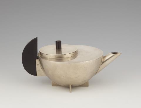 Marianne Brandt - A Bauhaus nickel silver teapot, model MT 49 / ME8