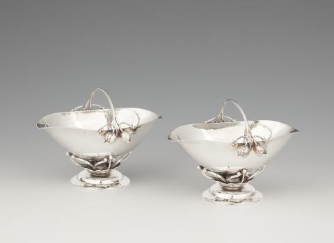 Georg Jensen - A pair of Copenhagen silver sweetmeats dishes, model no. 235