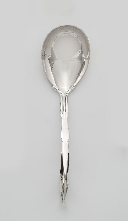 Georg Jensen - A Copenhagen silver cream spoon, model no. 141