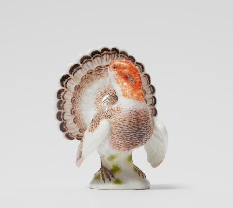  Meissen Royal Porcelain Manufactory - A small Meissen porcelain turkey