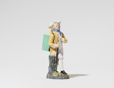 Johann Peter Melchior - A rare Höchst porcelain model of a magic lantern man