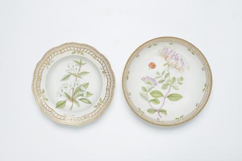  Königliche Porzellanmanufaktur Kopenhagen - Zwei runde Schüsseln Flora Danica