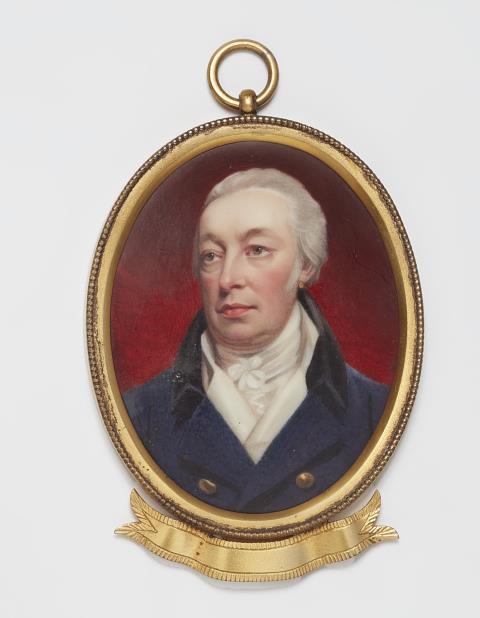 Henry Bone - A portrait miniature of the English lawyer and judge Sir John Richardson