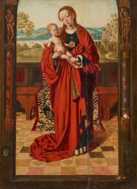 Petrus Christus - Madonna mit Kind unter einem Bogen