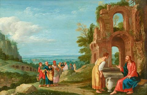 Johann König - Christ and the Samaritan Woman at the Well
