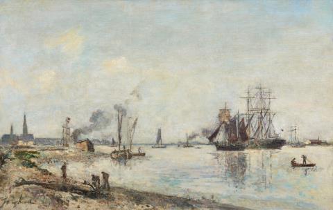 Johan Barthold Jongkind - Harbour Entrace at Antwerp