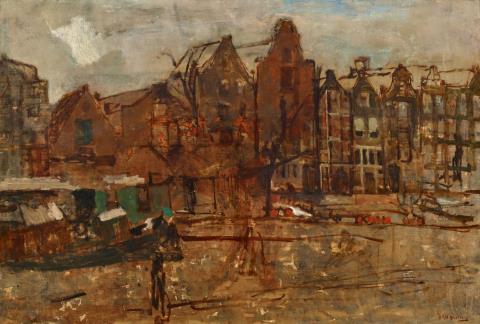 George Henrik Breitner - Blick auf De Nieuwe Teertuinen in Amsterdam