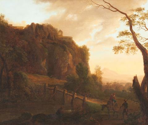 Jan Both - Southern Landscape with a Bridge and Shepherds