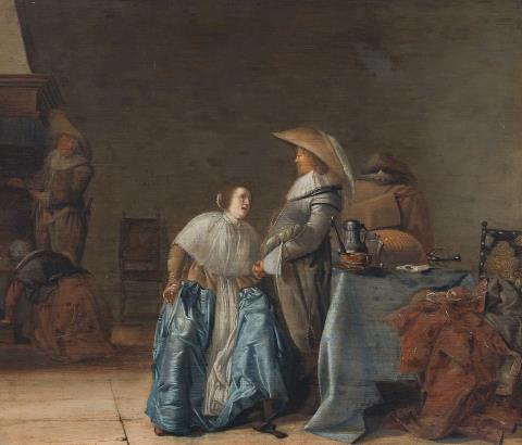 Pieter Codde - Tavern Scene with a Couple