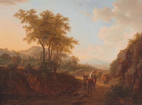 Jan Both - Italian Landscape with Travellers