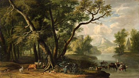 Dirck Dalens III - Mountainous Landscape with Shepherds