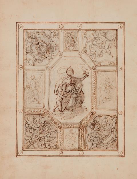  Genoese School - Study for a Ceiling Decoration