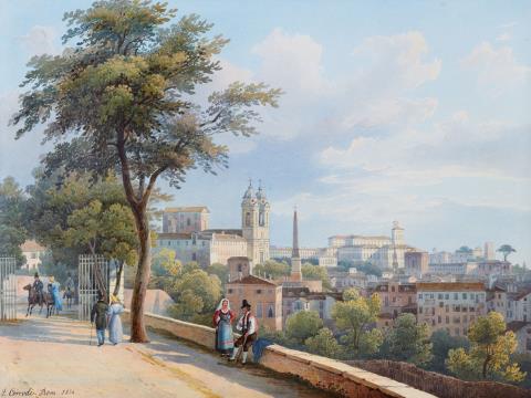 Salomon Corrodi - Blick auf Rom