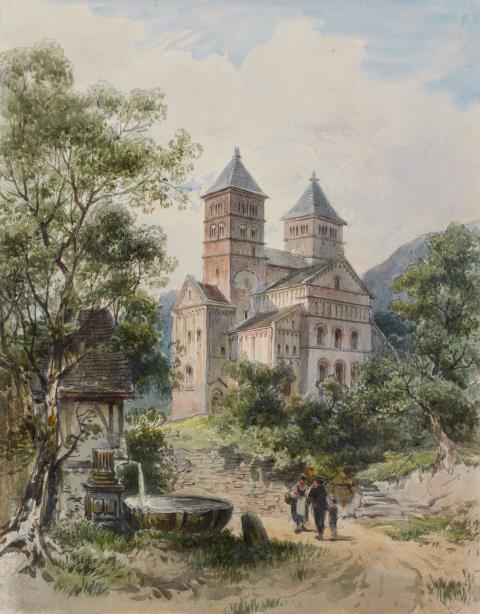 Robert Stieler - View of Murbach Abbey in Alsace