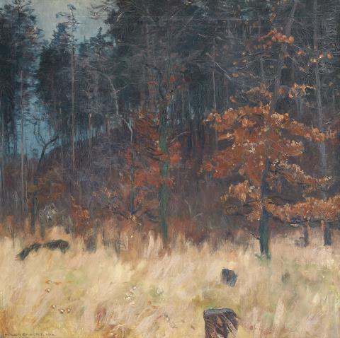 Eugen Bracht - Autumnal Forest