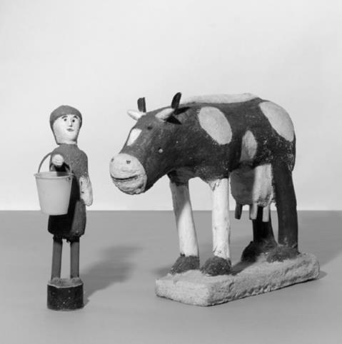 Erich Bödeker - Melkerin mit Kuh