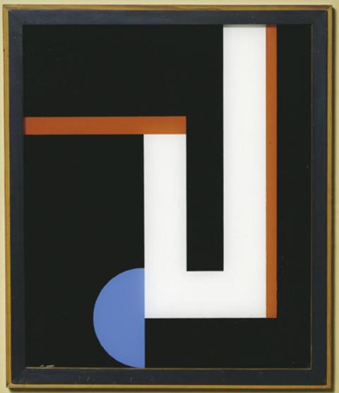 Walter Dexel - Glasbild 1928 II oder Blaue Scheibe
