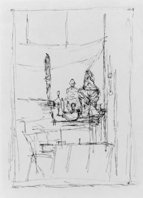 Alberto Giacometti - Figurines dans l'atelier