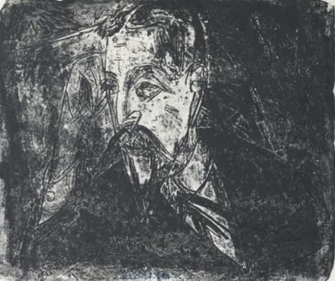 Ernst Ludwig Kirchner - Kopf Professor Graef (Querformat)
