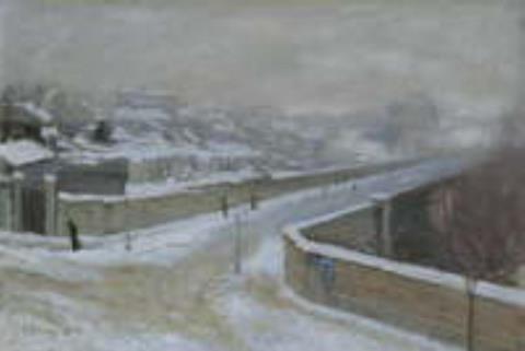 Gustave Leheutre - Soir de neige à Montmartre