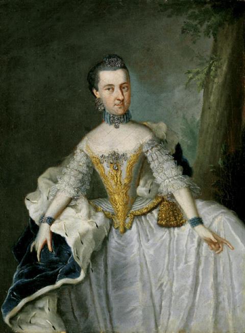 Johann Georg Ziesenis - BILDNIS DER HERZOGIN ANNA AMALIA VON SACHSEN-WEIMAR, PRINZESSIN VON BRAUNSCHWEIG-WOLFENBÜTTEL (1739-1807).