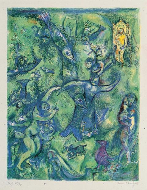 Marc Chagall - Four Tales from the Arabian Nights: Bildtafel 9 des Albums