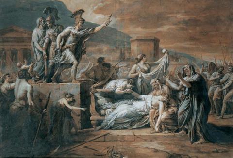 Jacques Louis David - DER TOD DER LUCRETIA.