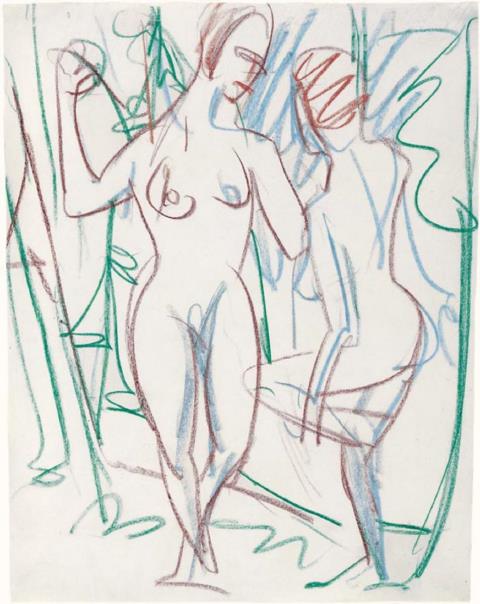 Ernst Ludwig Kirchner - Zwei Mädchen im Sertig-Tal