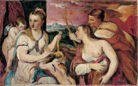 Hans Purrmann - Die Erziehung des Amor, nach Tizian (Galleria Borghese, Rom)
