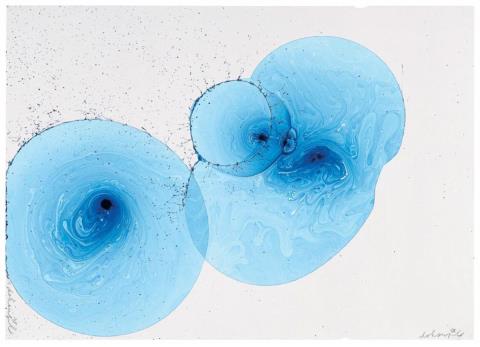 Jirí Georg Dokoupil - Ohne Titel (Blaues Bubble-Painting)