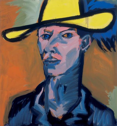 Rainer Fetting - Selbst mit gelbem Hut II