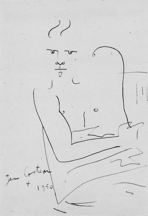 Jean Cocteau - Männliches Brustbild