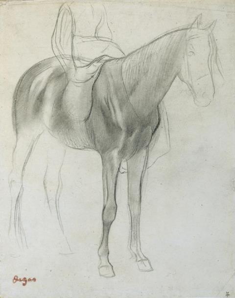 Edgar Degas - Cheval monté par une amazone