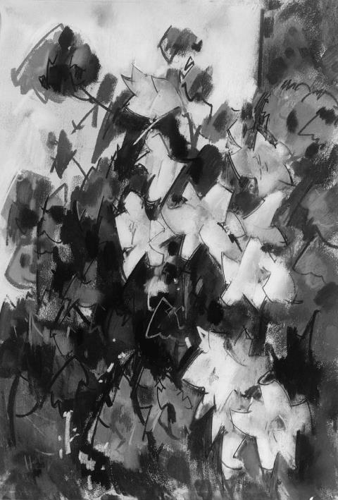 Otto Herbig - Blumenstilleben (Rote und weiße Blüten)