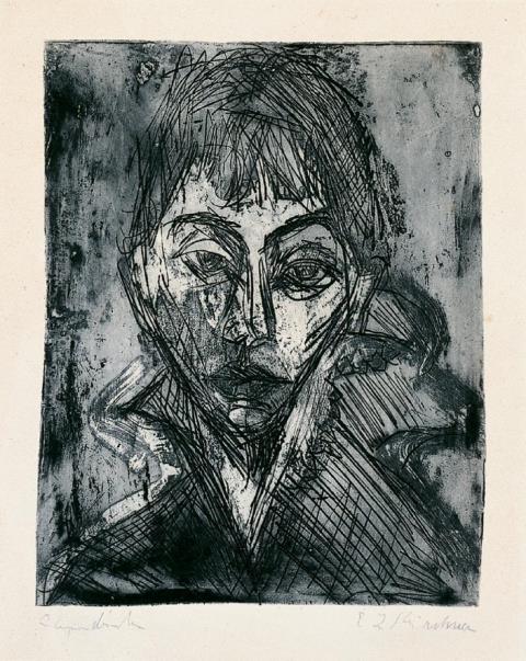 Ernst Ludwig Kirchner - Kopf Gerda (Porträt Gerda Schilling)