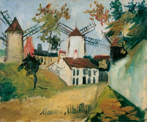 Maurice Utrillo - Les trois Moulins de Montmartre