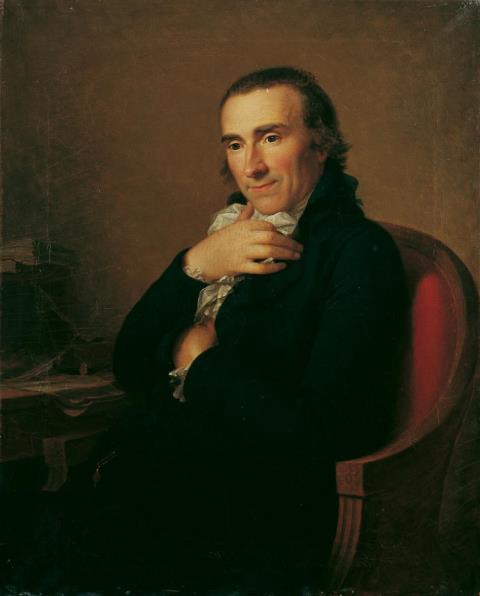 Johann Friedrich August Tischbein, zugeschrieben - BILDNIS DES VOLKSSCHRIFTSTELLERS RUDOLF ZACHARIAS BECKER (1752-1822).