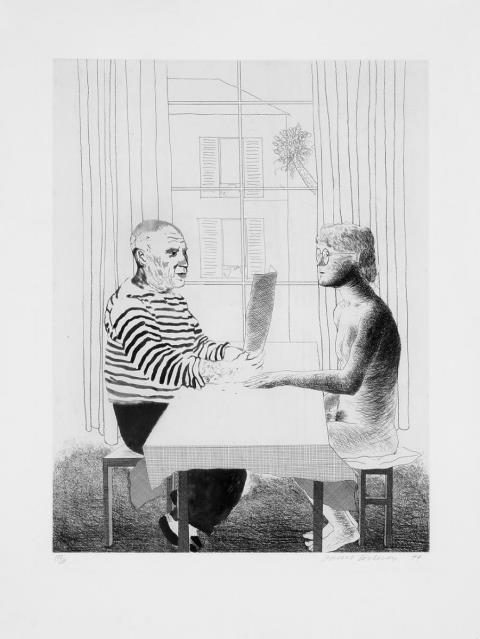 David Hockney - The Student: Homage to Picasso