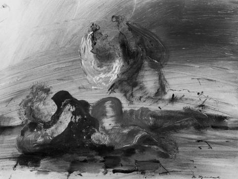 Josef Hegenbarth - Illustration zu E. T. A. Hoffmann "Doge und Dogaresse". Hundedarstellungen
