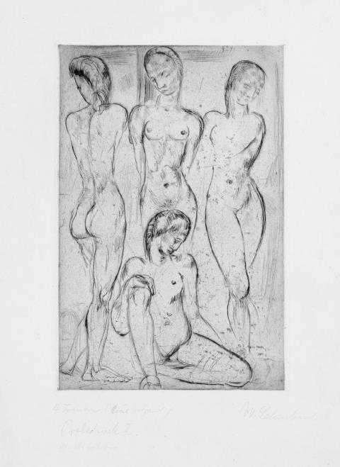 Wilhelm Lehmbruck - Vier Frauen (drei stehend, eine sitzend)