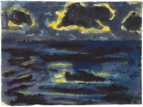 Emil Nolde - Mondnacht über dem Meer